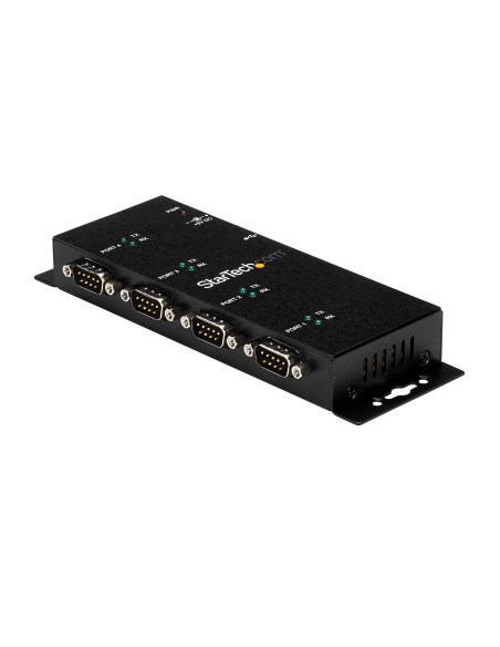 StarTech.com Hub adattatore seriale USB a DB9 RS232 4 porte - Guide DIN industriali e montabile a parete