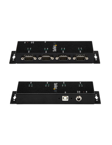 StarTech.com Hub adattatore seriale USB a DB9 RS232 4 porte - Guide DIN industriali e montabile a parete