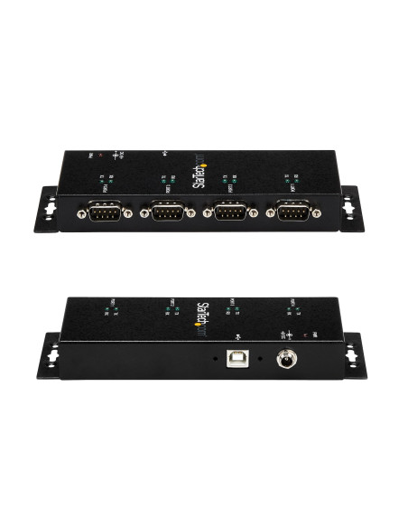 StarTech.com Hub adattatore seriale USB a DB9 RS232 4 porte - Guide DIN industriali e montabile a parete