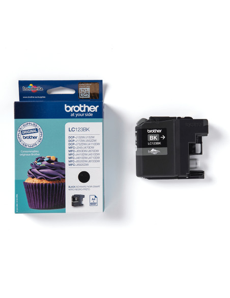 Brother LC123BK cartuccia d'inchiostro 1 pz Originale Nero