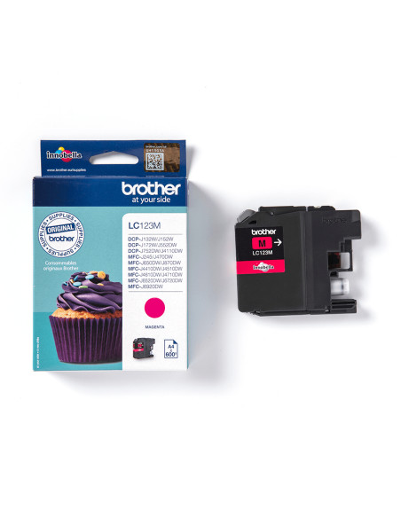 Brother LC123M cartuccia d'inchiostro 1 pz Originale Magenta