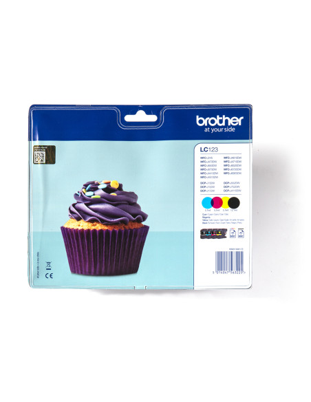 Brother LC-123VALBP cartuccia d'inchiostro 4 pz Originale Nero, Ciano, Magenta, Giallo