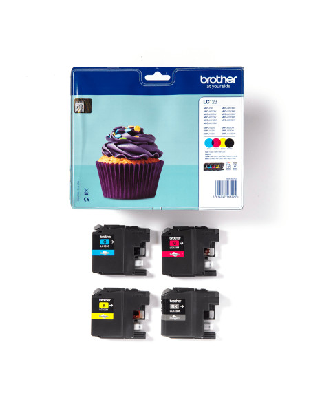 Brother LC-123VALBP cartuccia d'inchiostro 4 pz Originale Nero, Ciano, Magenta, Giallo