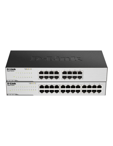 D-Link GO-SW-24G Non gestito L2 Gigabit Ethernet (10/100/1000) 1U Nero