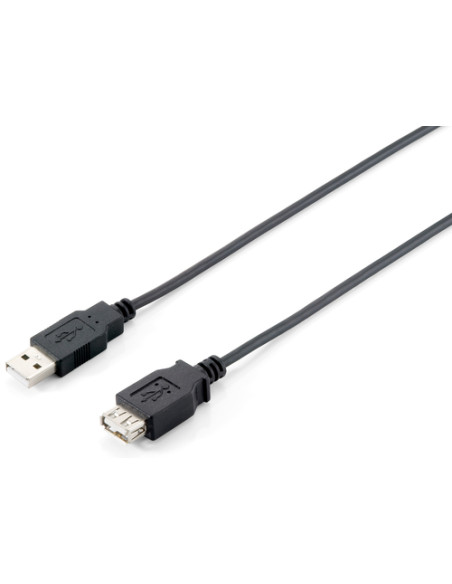 Equip 128852 Cavo di prolunga USB 2.0 Tipo A da maschio a femmina, 5,0 m, nero