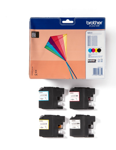 Brother LC-223VALBP cartuccia d'inchiostro 4 pz Originale Nero, Ciano, Magenta, Giallo