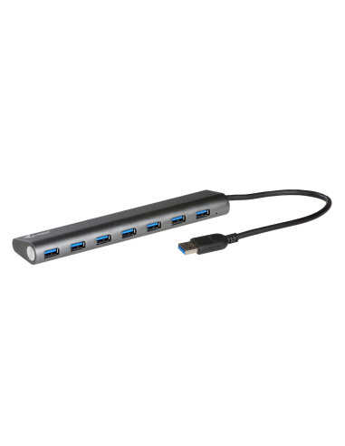 i-tec Metal U3HUB778 hub di interfaccia USB 3.2 Gen 1 (3.1 Gen 1) Type-A 5000 Mbit/s Argento