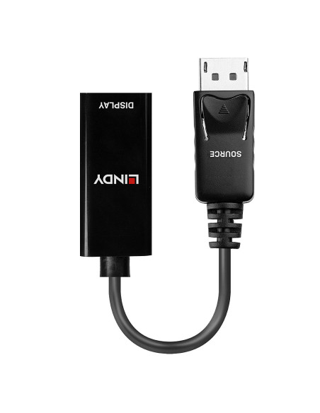 Lindy 41718 cavo e adattatore video 0,15 m DisplayPort HDMI Nero