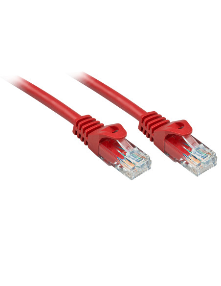 Lindy RJ-45/RJ-45 Cat6 5m cavo di rete Rosso U/UTP (UTP)