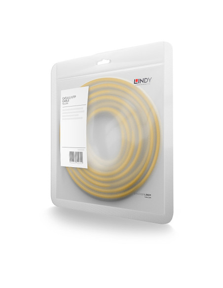 Lindy 48061 cavo di rete Giallo 0,5 m Cat6 U/UTP (UTP)