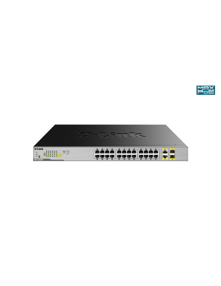 D-Link DGS-1026MP switch di rete Non gestito Gigabit Ethernet (10/100/1000) Supporto Power over Ethernet (PoE) Nero, Grigio