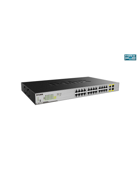 D-Link DGS-1026MP switch di rete Non gestito Gigabit Ethernet (10/100/1000) Supporto Power over Ethernet (PoE) Nero, Grigio