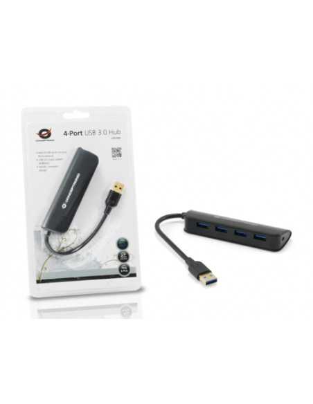 Conceptronic C4PUSB3 USB 3.2 Gen 1 (3.1 Gen 1) Type-A 4800 Mbit/s Nero