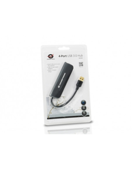 Conceptronic C4PUSB3 USB 3.2 Gen 1 (3.1 Gen 1) Type-A 4800 Mbit/s Nero