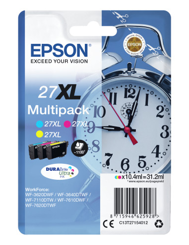 Epson Alarm clock Multipack Sveglia 3 colori Inchiostri DURABrite Ultra 27XL