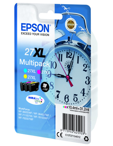 Epson Alarm clock Multipack Sveglia 3 colori Inchiostri DURABrite Ultra 27XL