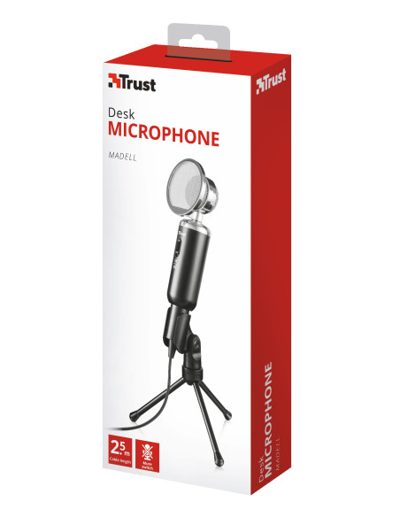 Trust 21672 microfono Nero Microfono per PC