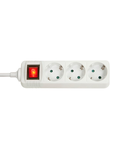 Lindy 73101 prolunghe e multiple 3 presa(e) AC Interno Bianco