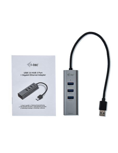 i-tec Metal U3METALG3HUB hub di interfaccia USB 3.2 Gen 1 (3.1 Gen 1) Type-A 5000 Mbit/s Grigio