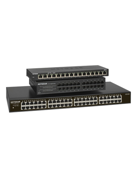 NETGEAR GS348 Non gestito Gigabit Ethernet (10/100/1000) 1U Nero