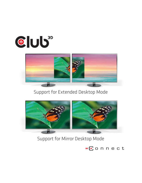 CLUB3D USB3.2 Gen1 Type A to DisplayPort™1.2 Dual Monitor 4K60Hz Video Splitter