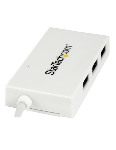 StarTech.com Hub USB-C a 4 porte USB 3.0 - Perno e Concentratore USB Tipo C con 1x USB-C e 3x USB-A - Bianco