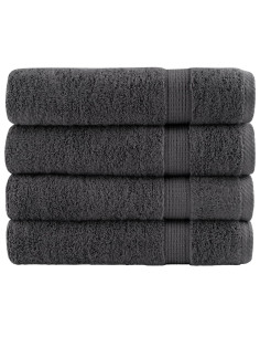 Asciugamani Doccia 4 pz Antracite 70x140 cm 600gsm 100% Cotone 2