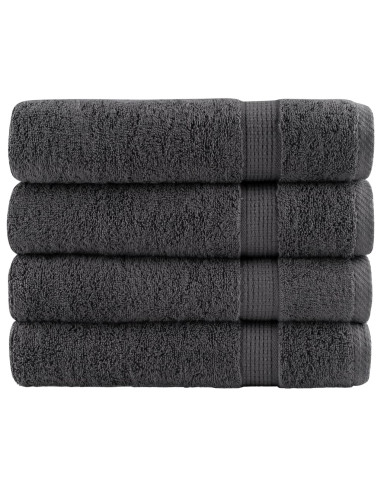 Asciugamani Doccia 4 pz Antracite 70x140 cm 600gsm 100% Cotone