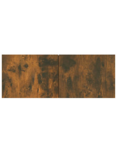 Set Mobili Porta TV 8pz Rovere Fumo in Legno Multistrato