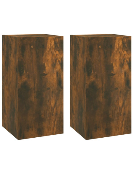 Set di Mobili Porta TV 5 pz Rovere Fumo in Legno Multistrato