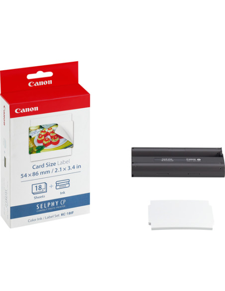 Canon Set inchiostro a colori KC-18IF e carta adesiva 54 x 86 mm, 18 fogli