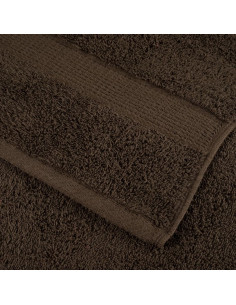 Set Asciugamani 12 pz Marroni 600 gsm 100% Cotone