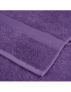 Set Asciugamani 12 pz Viola 600 gsm 100% Cotone
