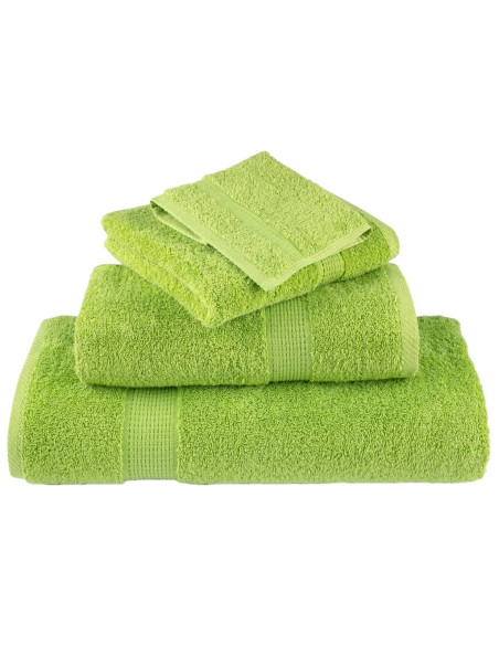 Set Asciugamani 12 pz Verde Mela 600 gsm 100% Cotone