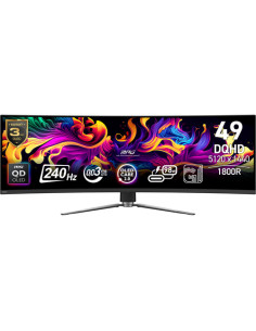 MSI MPG 491CQPX QD-OLED Monitor PC 124,5 cm (49") 5120 x 1440 Pixel Dual QHD Nero