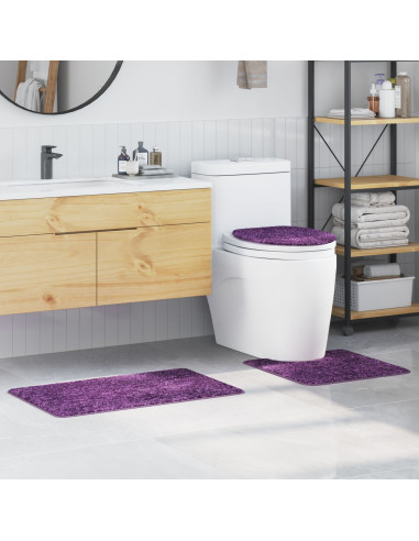 Set di tappetini antiscivolo per il bagno 3 pcs Viola PP
