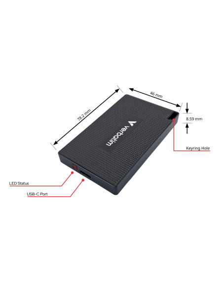 Verbatim 32031 unità esterna a stato solido 1 TB USB tipo-C USB 3.2 Gen 2x2 Grigio