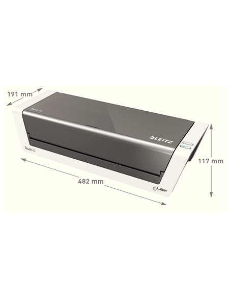 Leitz 74744000 plastificatrice Plastificatrice a caldo 1000 mm/min Antracite, Bianco