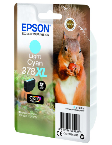 Epson Squirrel Singlepack Light Cyan 378XL Claria Photo HD Ink