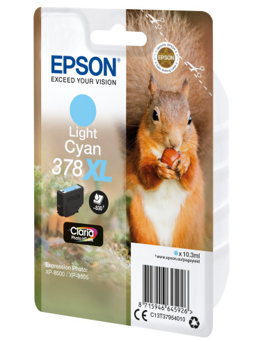 Epson Squirrel Singlepack Light Cyan 378XL Claria Photo HD Ink