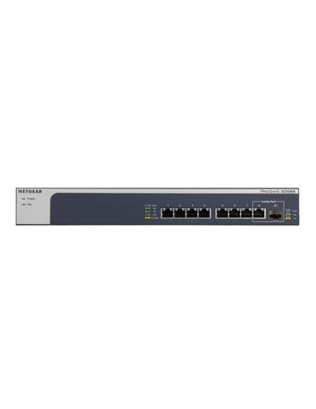 NETGEAR XS508M Non gestito 10G Ethernet (100/1000/10000) Grigio, Argento