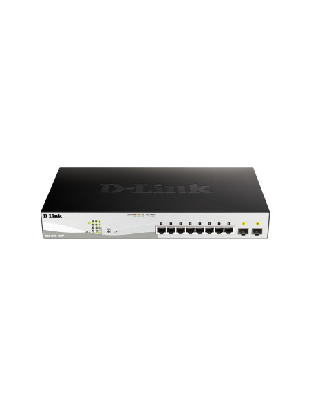 D-Link DGS-1210-10MP switch di rete Gestito L2/L3 Gigabit Ethernet (10/100/1000) Supporto Power over Ethernet (PoE) Nero