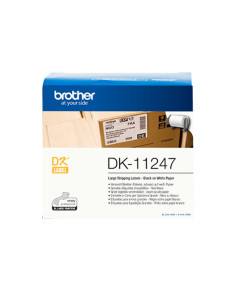 Brother DK-11247 nastro per etichettatrice Nero su bianco 2