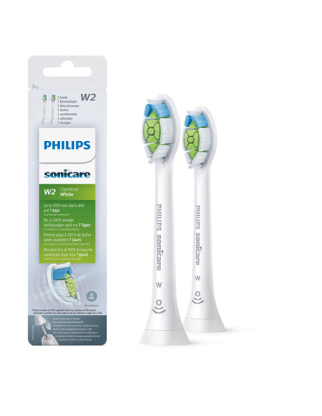Philips Sonicare W2 Optimal White HX6062/10 2x Testine bianche per spazzolino sonico