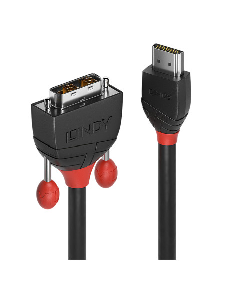 Lindy 36272 cavo e adattatore video 2 m HDMI tipo A (Standard) DVI-D Nero