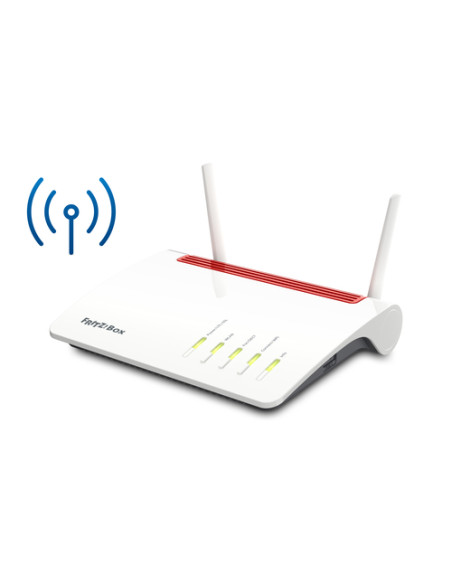 FRITZ!Box 6890 LTE INT router wireless Gigabit Ethernet Dual-band (2.4 GHz/5 GHz) 4G Rosso, Bianco
