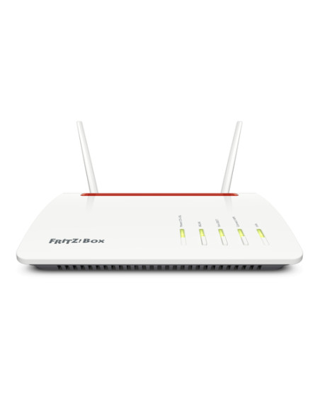 FRITZ!Box 6890 LTE INT router wireless Gigabit Ethernet Dual-band (2.4 GHz/5 GHz) 4G Rosso, Bianco