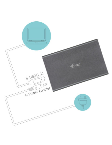 i-tec CAMYSAFEDUALM2 contenitore di unità di archiviazione Box esterno SSD Alluminio M.2