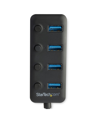 StarTech.com Hub USB 3.0 a 4 porte - 4x USB-A con Swith On/Off Individuale