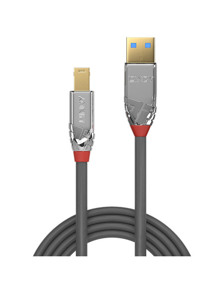 Lindy 36664 cavo USB USB 3.2 Gen 1 (3.1 Gen 1) 5 m USB A USB B Grigio